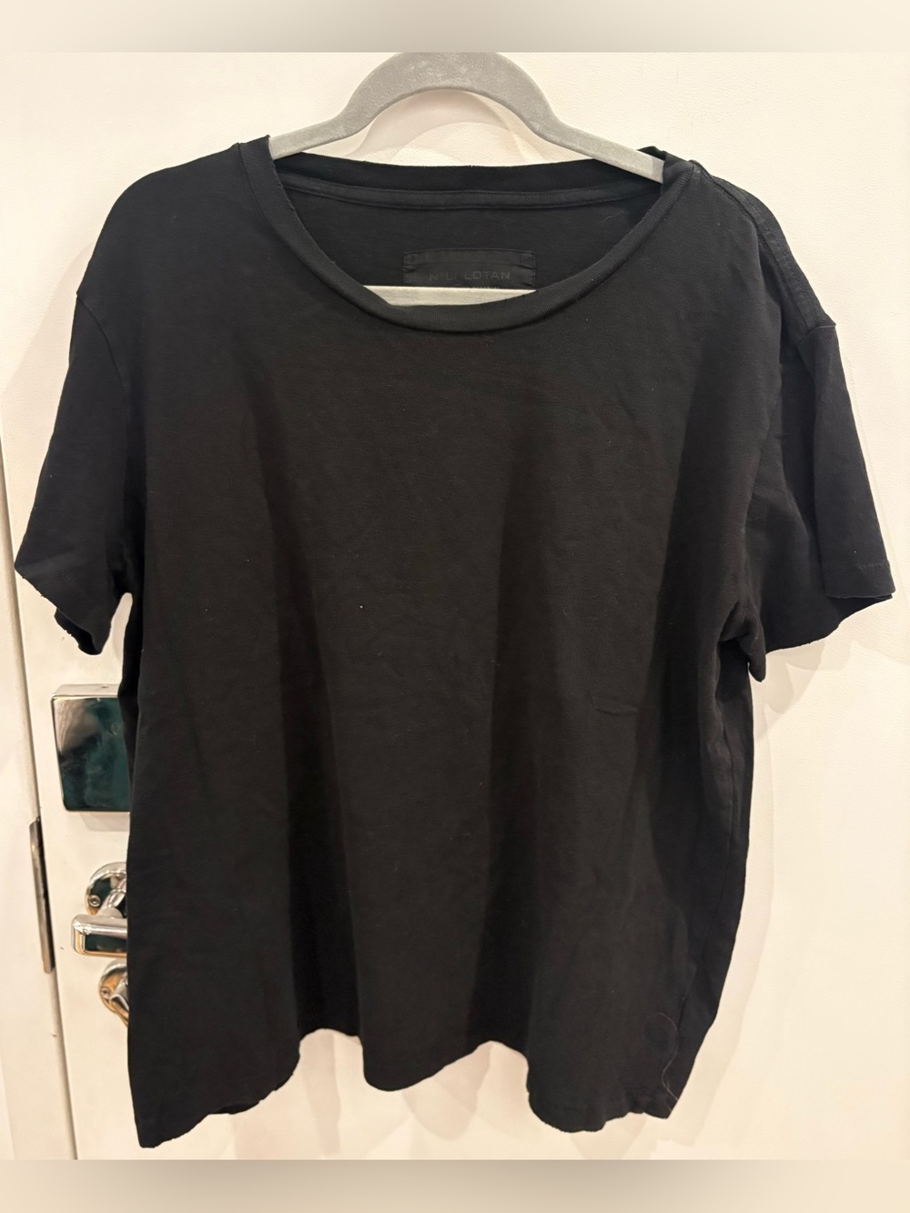 Women's Nili Lotan Black Brady Tee